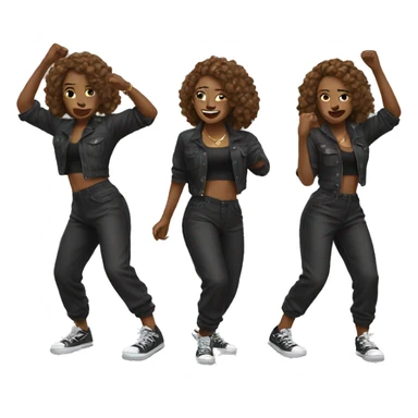 woman dancing hiphop sticker