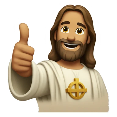 Jesus Christ giving thumbs up sticker