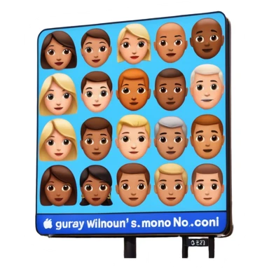 billboard advertising with famous people on it sticker