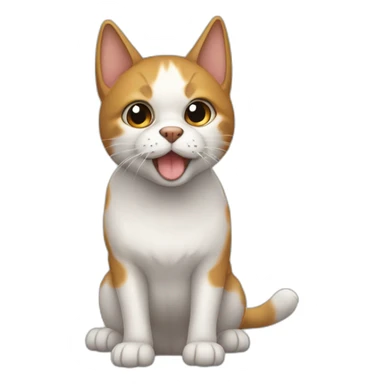 Gato montando un perro sticker