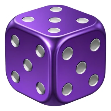 dark purple metallic dice sticker