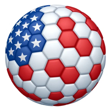 Usa flag ball sticker