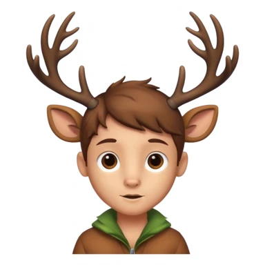Boy deer sticker