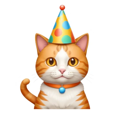 Birthday cat sticker