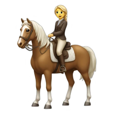 Fille sur une cheval blanc sticker