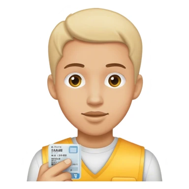 Adam checking someone’s ticket  sticker