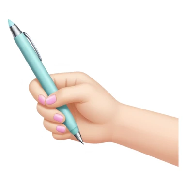 hand holding and writing with a pastel colored pen sticker