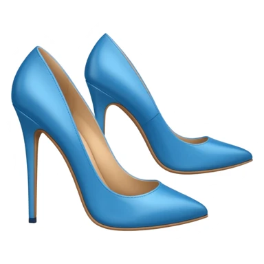 blue high-heeled shoes sticker