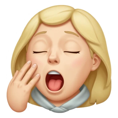 yawning sleepy character sticker