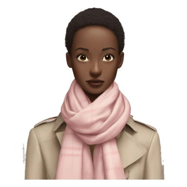 Pastel pink burberry scarf sticker