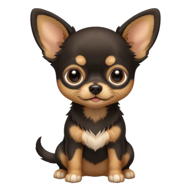  black-black   baby Chihu dog sticker