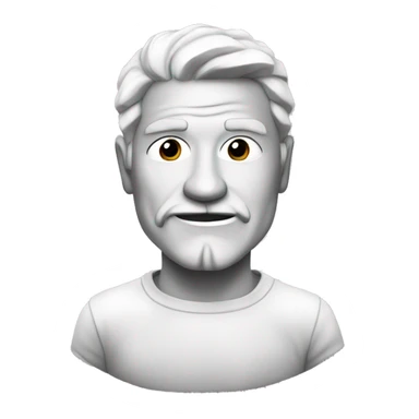 Rock cuire man white  sticker