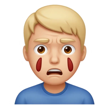 Face frustrating choking  sticker