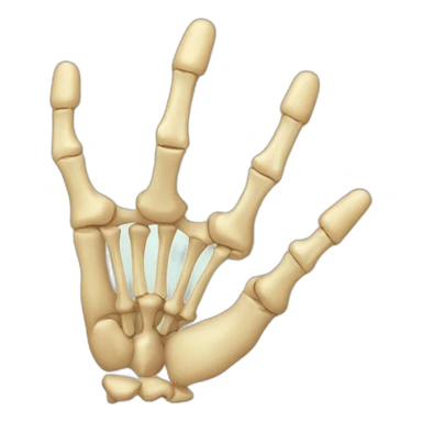 hand right bones anatomy five fingers sticker