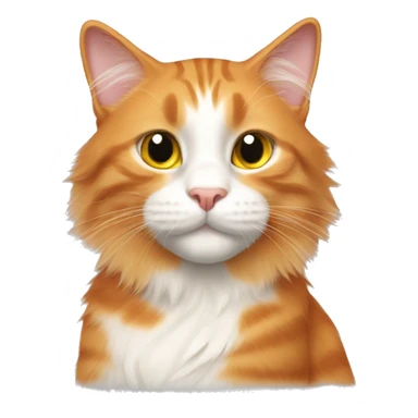 mainecoone orange cat sticker