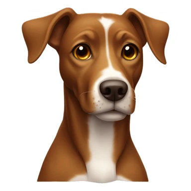 brown magia viszla brown dog with a small white dot on the chest  sticker
