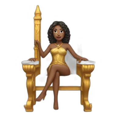 Woman on throne sticker