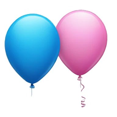blue balloon and pink balloon sticker