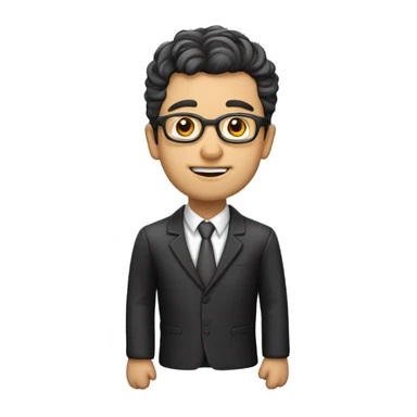 profesor joven moreno de pelo y blanco de piel  sticker