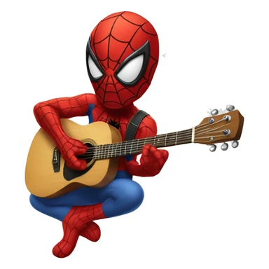 Spiderman qui fait de la guitar sticker