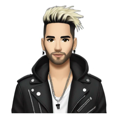 Bill Kaulitz Black highlights sticker