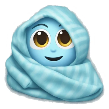 baby blue folded blanket sticker