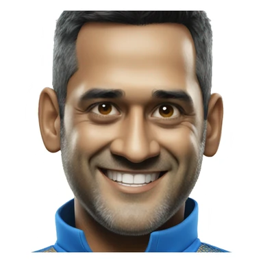 ms dhoni smiling sticker