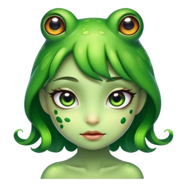 Girl that is a frog sticker
