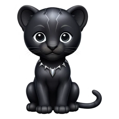 Black panther cub sticker