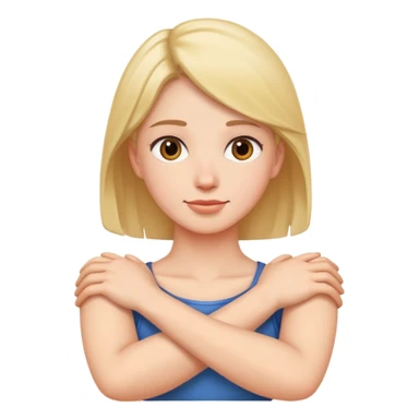 Person with arms around neck sticker