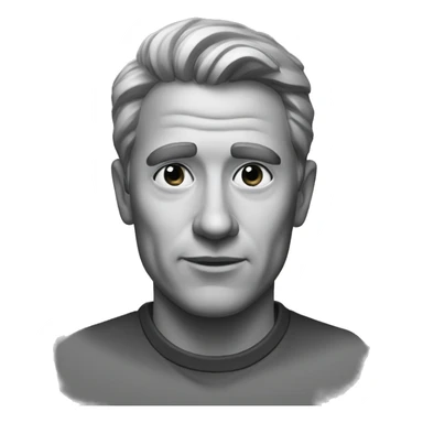 monochrome portrait of a man sticker