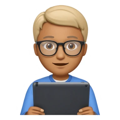 3D imoji of man who is graphics design sticker