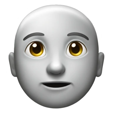 sassolino bianco e grigio ovale sticker