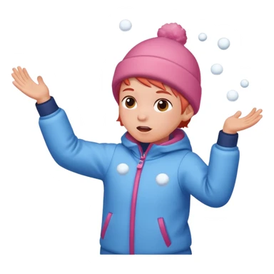 snowball fight pair sticker