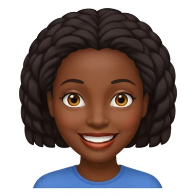 A black women with a massive head sticker