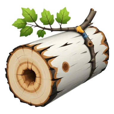 birch log sticker