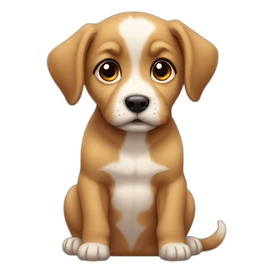 puppy with pleading eyes sticker
