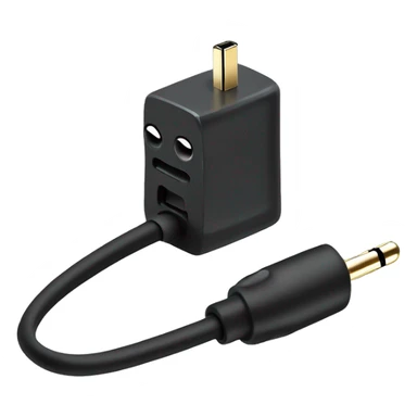 stereo adapter mini jack to big jack for headphones cable sticker