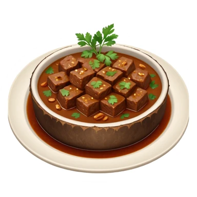 a plate of beef rendang sticker