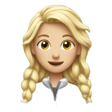 Blond girl in snow sticker