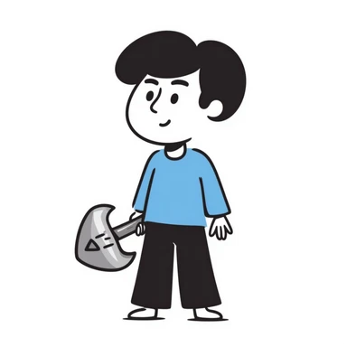 Minecraft Steve character in hand drawn doodle style sticker