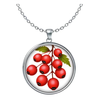 rowan/mountain ash berries as necklace, simple sticker