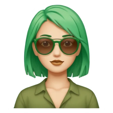 venice tourist green hair sticker