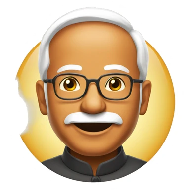 Modi ji as Emoji Circle Yello emoji sticker