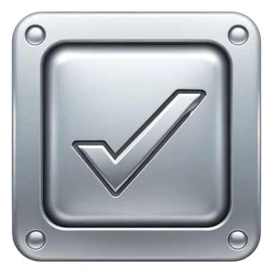 silver checkbox icon sticker