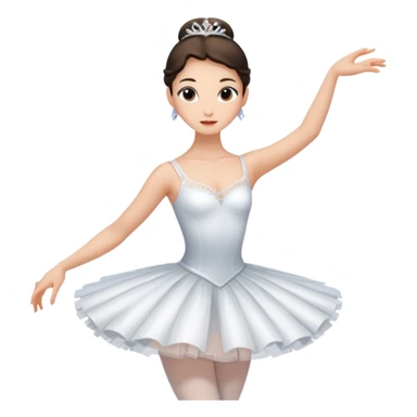 Swan lake ballet brunette  sticker