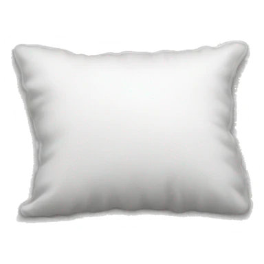 White pillow hairy sticker