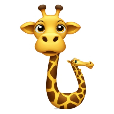 Giraffe on snake  sticker
