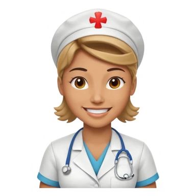 Muscular nurse sticker