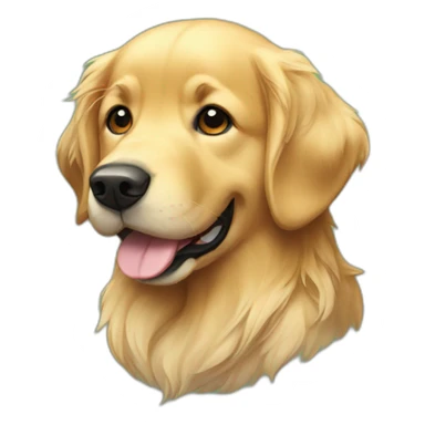 Christmas golden retriever sticker